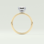 2.0 CT Emerald Cut Solitaire Moissanite Engagement Ring 6