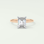 2.0 CT Emerald Cut Solitaire Lab-Grown Diamond Engagement Ring 7