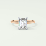 2.0 CT Emerald Cut Solitaire Lab-Grown Diamond Engagement Ring 7