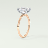 2.0 CT Emerald Cut Solitaire Lab-Grown Diamond Engagement Ring 11
