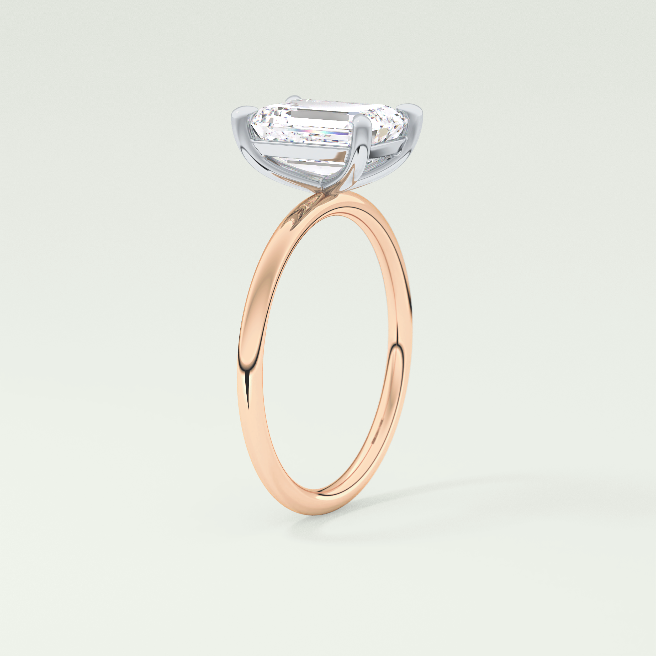 2.0 CT Emerald Cut Solitaire Moissanite Engagement Ring 11