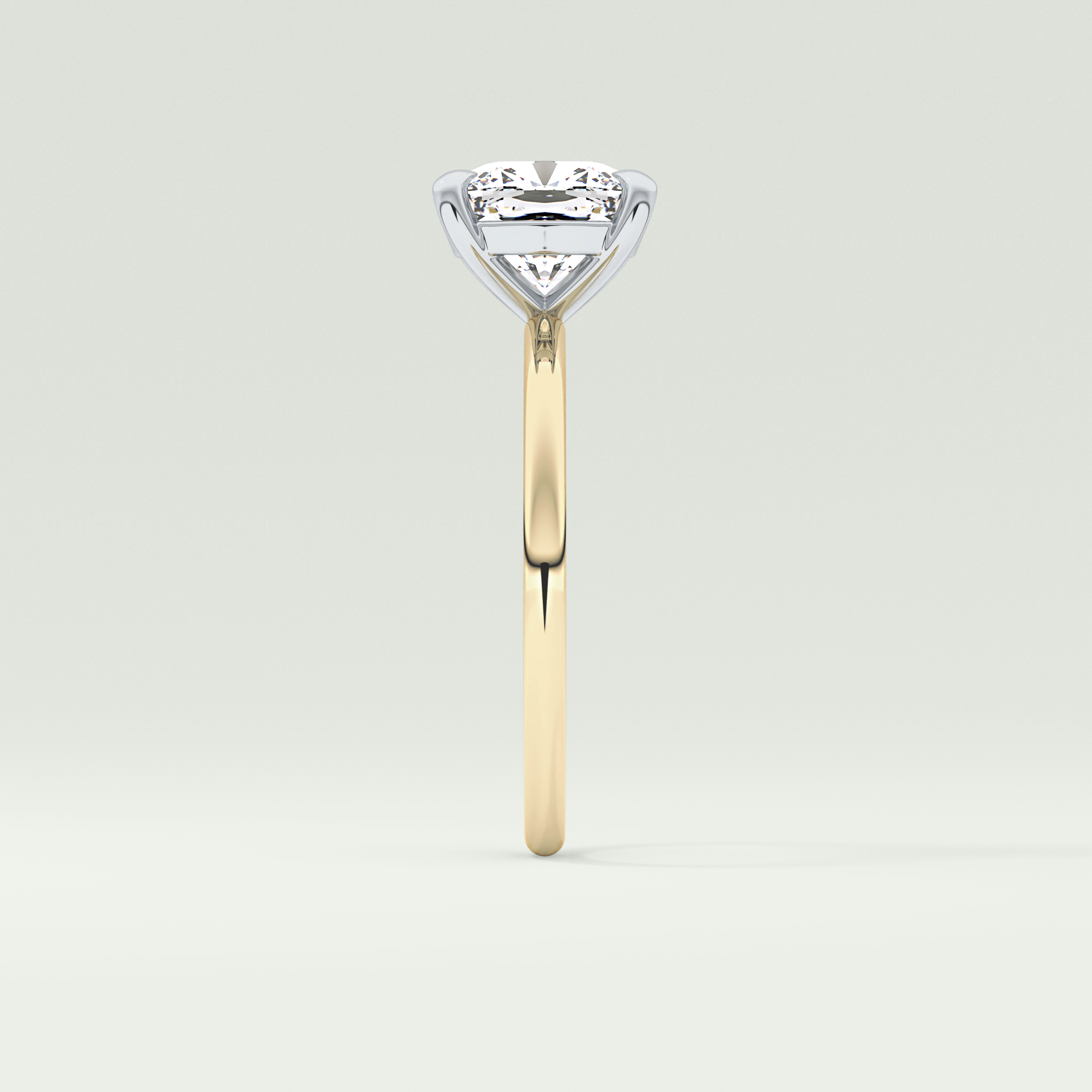 2.0 CT Cushion Cut Lab Grown Diamond Engagement Ring
