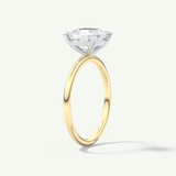 2.0 CT Cushion Cut Solitaire Moissanite Engagement Ring