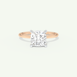 2.0 CT Cushion Cut Solitaire Moissanite Engagement Ring