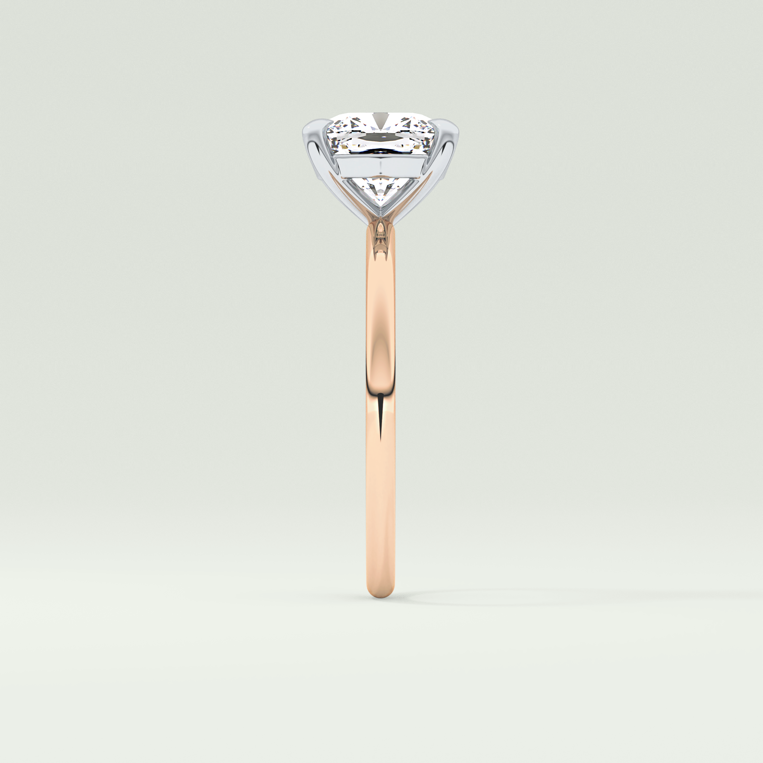 2.0 CT Cushion Cut Lab Grown Diamond Engagement Ring