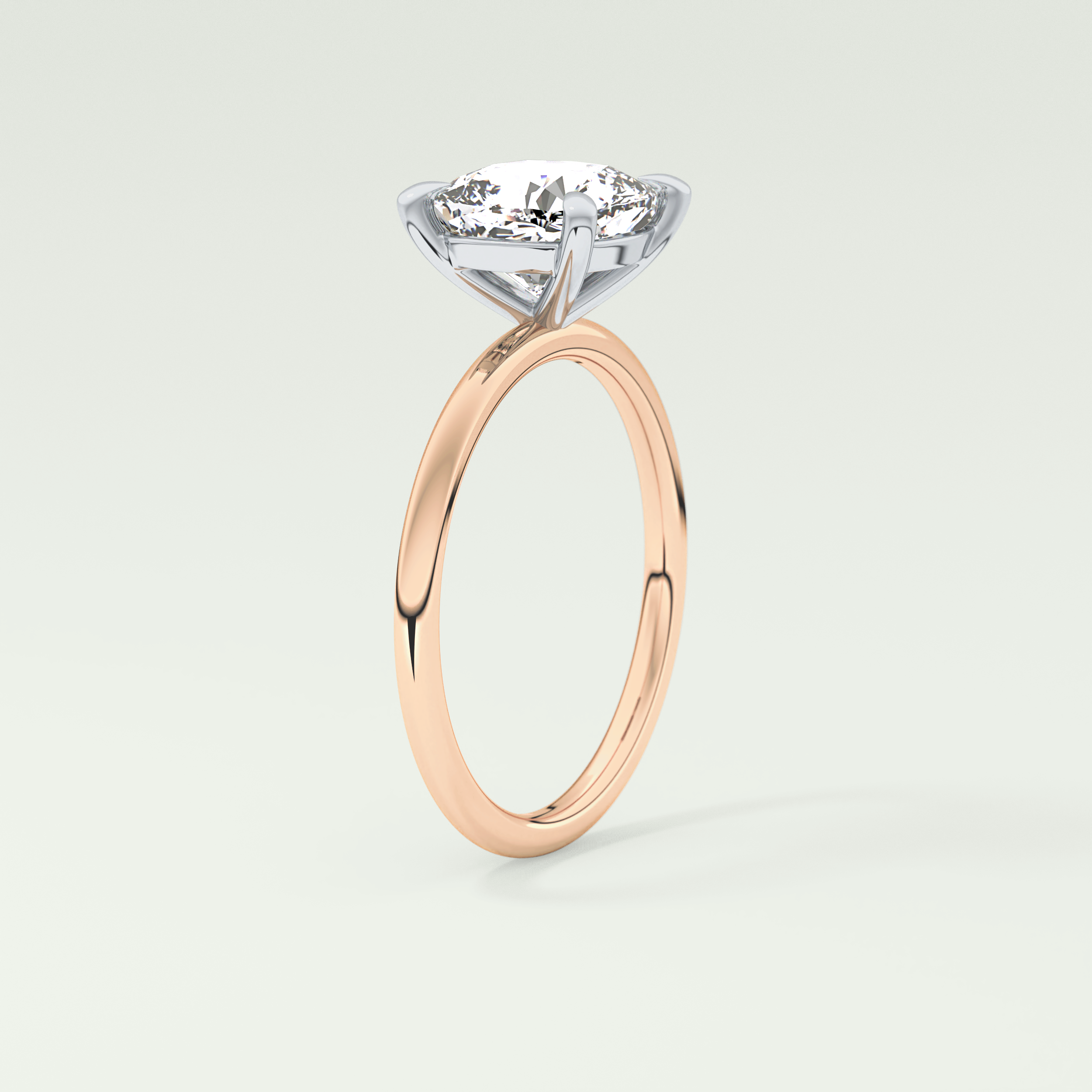 2.0 CT Cushion Cut Lab Grown Diamond Engagement Ring
