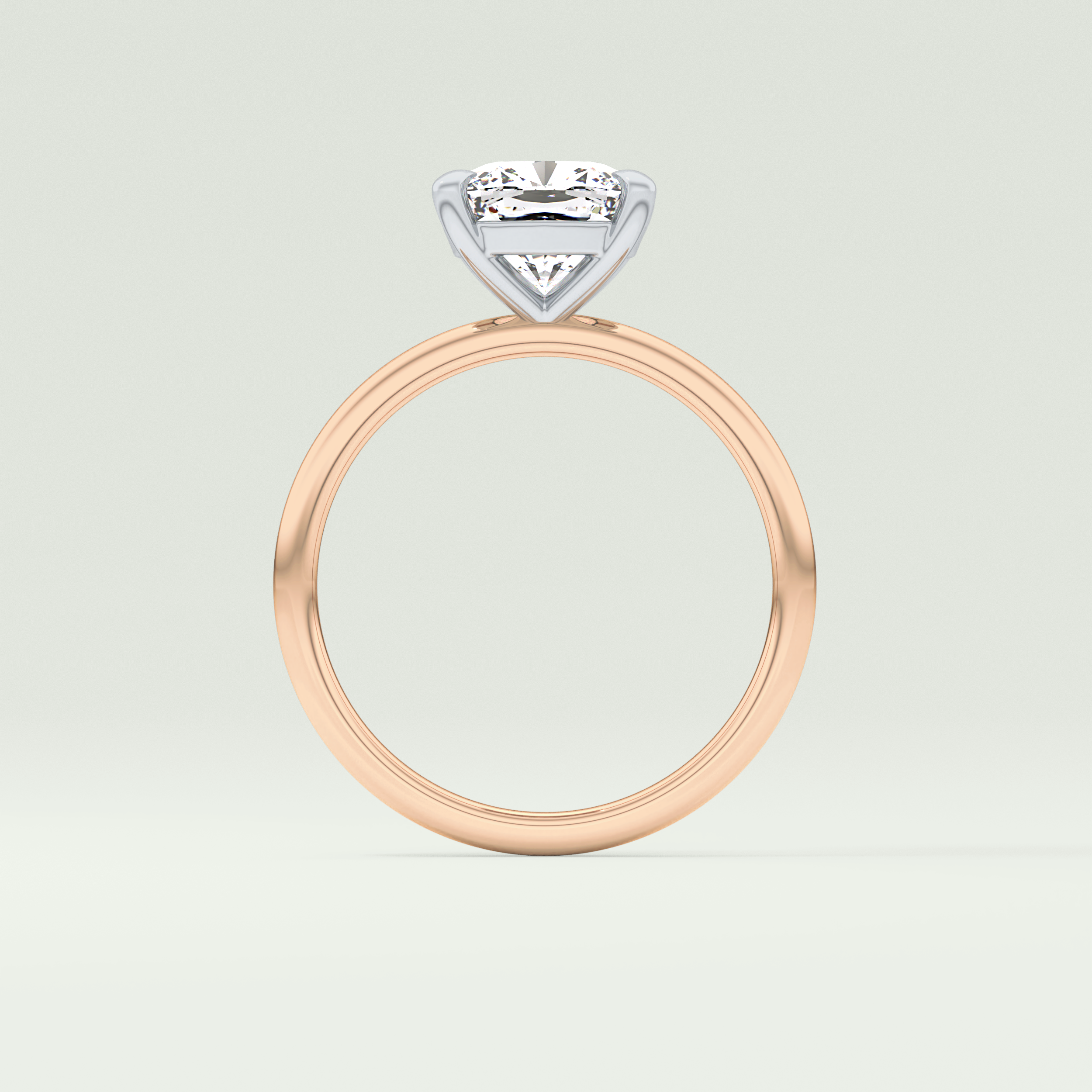 2.0 CT Cushion Cut Lab Grown Diamond Engagement Ring