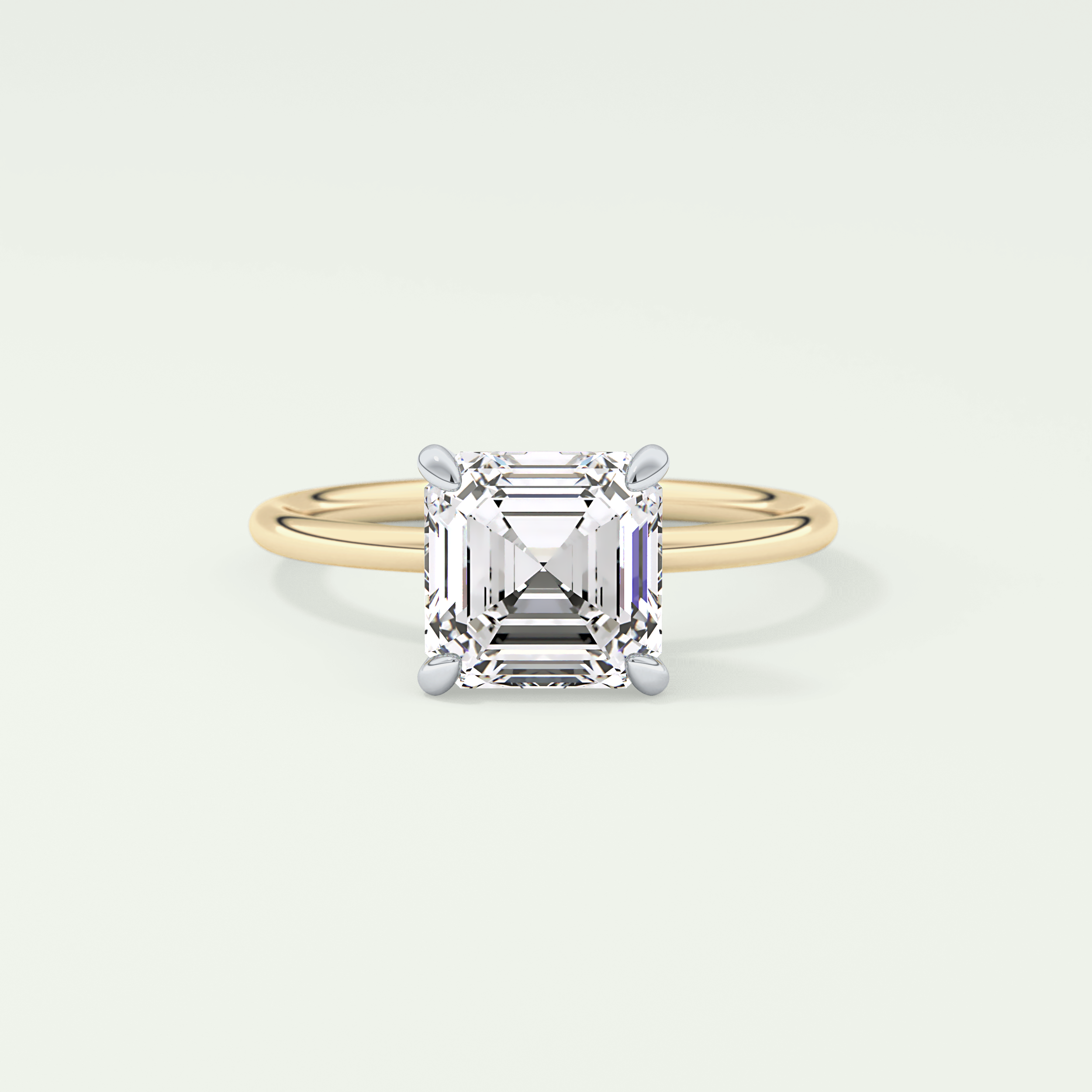 2.0 CT Asscher Cut Solitaire Lab-Grown Diamond Engagement Ring 1