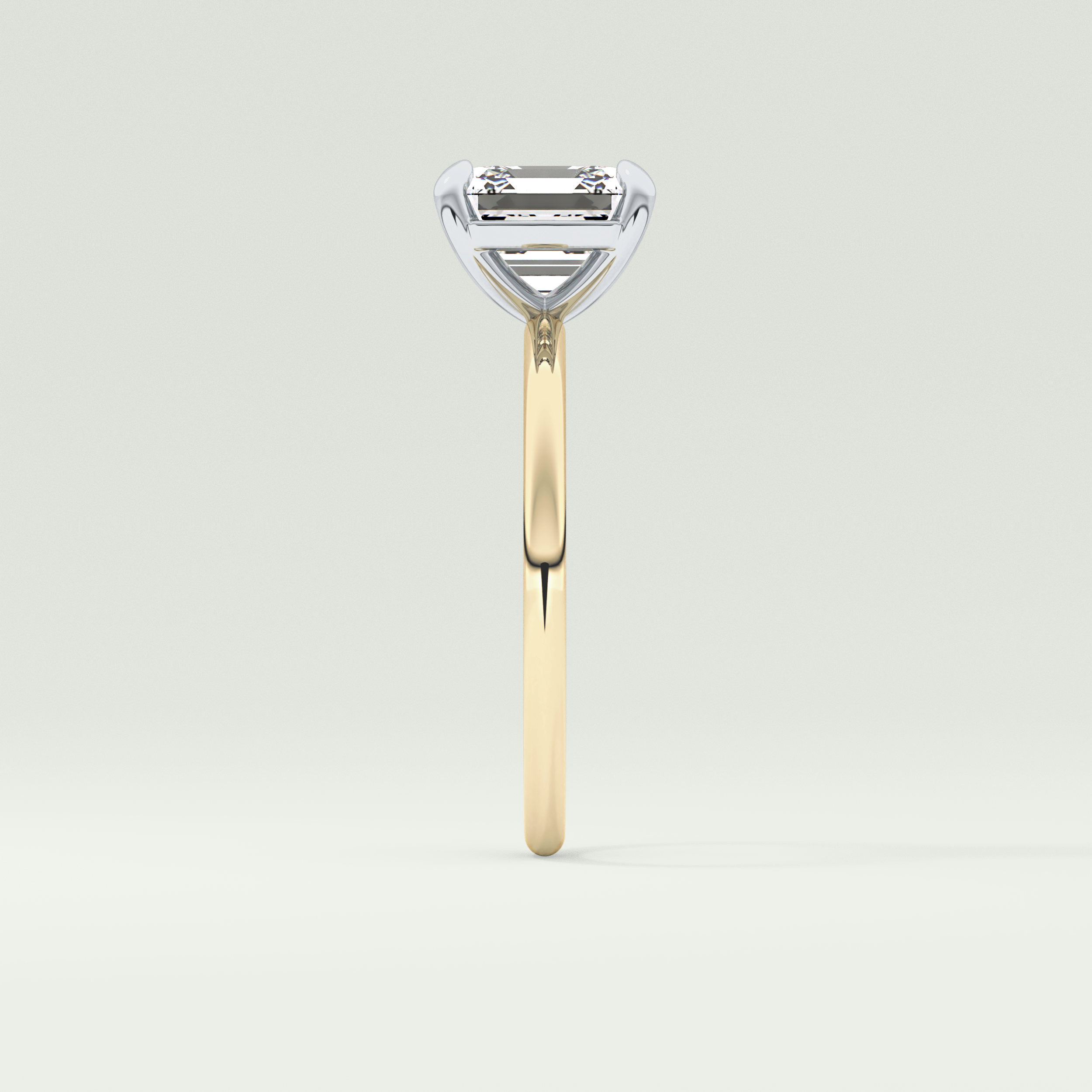 2.0 CT Asscher Cut Solitaire Lab-Grown Diamond Engagement Ring 4