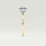 2.0 CT Asscher Cut Solitaire Moissanite Engagement Ring 4