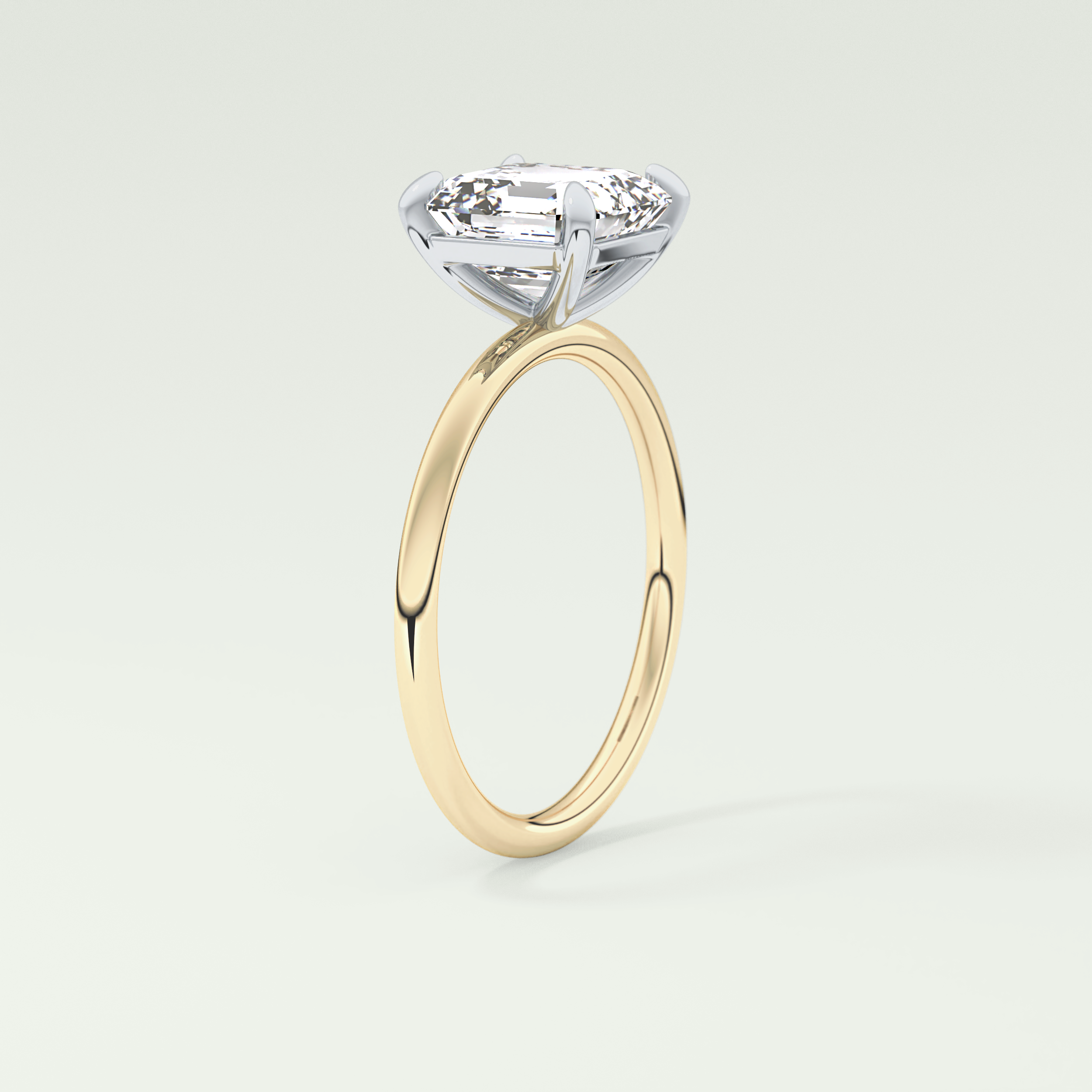 2.0 CT Asscher Cut Solitaire Lab-Grown Diamond Engagement Ring 5