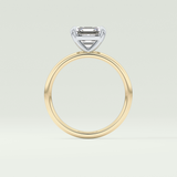 2.0 CT Asscher Cut Solitaire Moissanite Engagement Ring 6