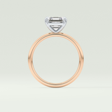 2.0 CT Asscher Cut Solitaire Lab-Grown Diamond Engagement Ring 12