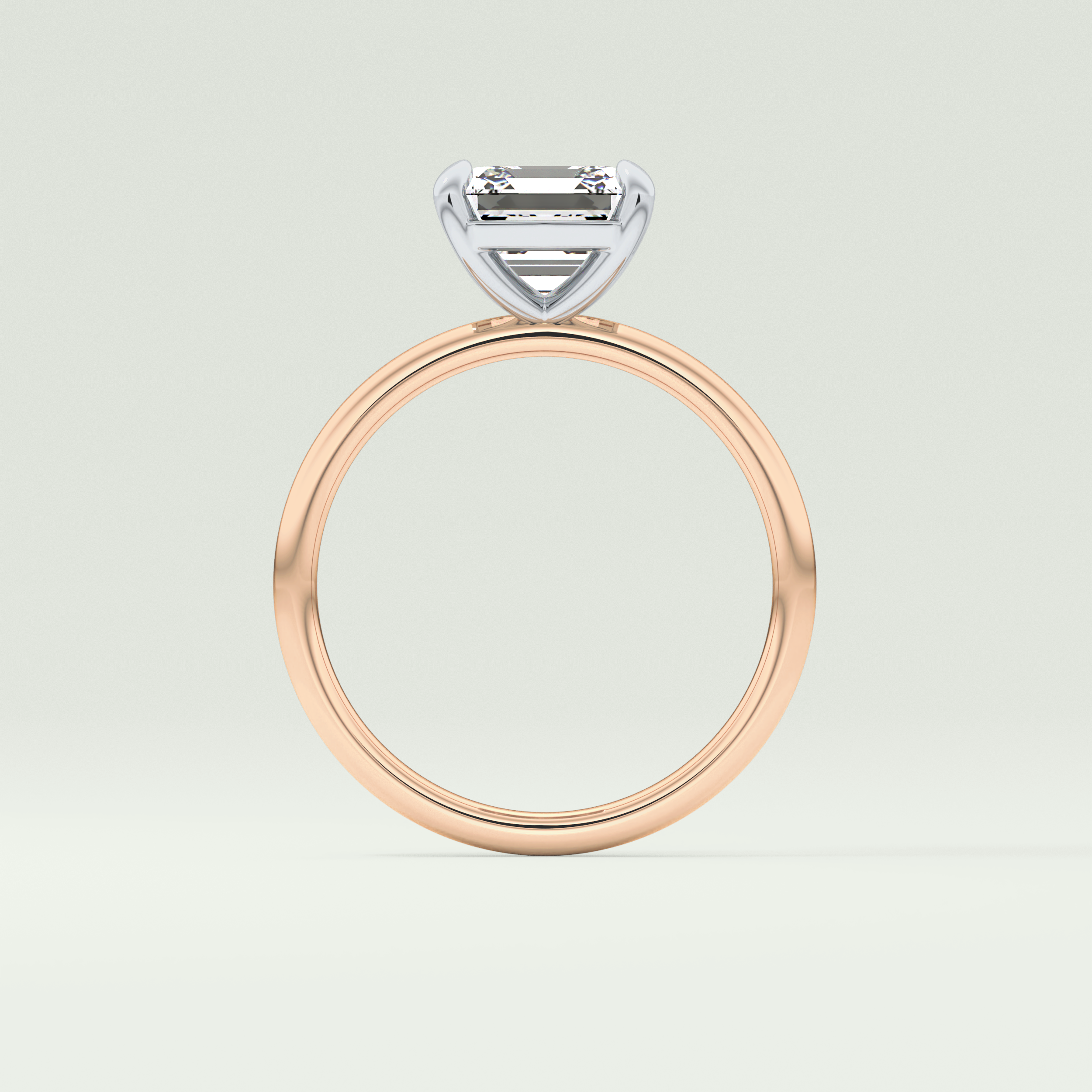 2.0 CT Asscher Cut Solitaire Moissanite Engagement Ring 12