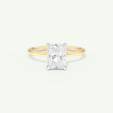 2.0 CT Radiant Cut Solitaire Moissanite Engagement Ring