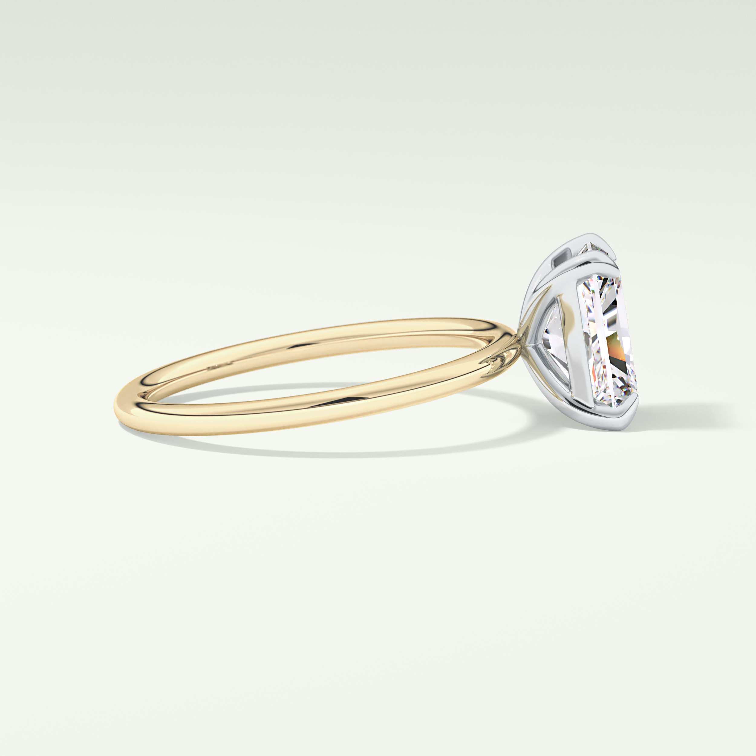 2.0 CT Radiant Cut Lab Grown Diamond Engagement Ring