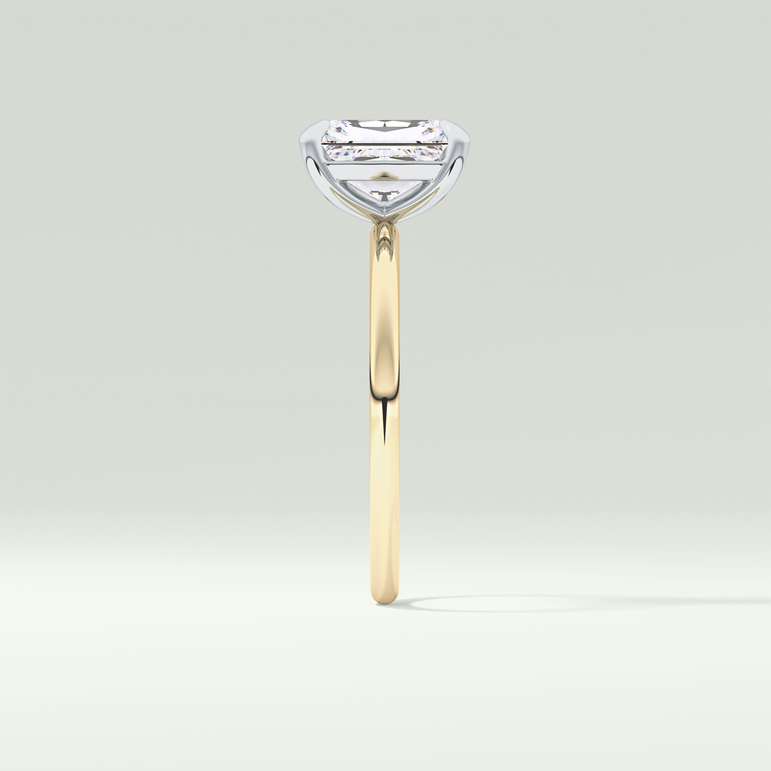 2.0 CT Radiant Cut Lab Grown Diamond Engagement Ring