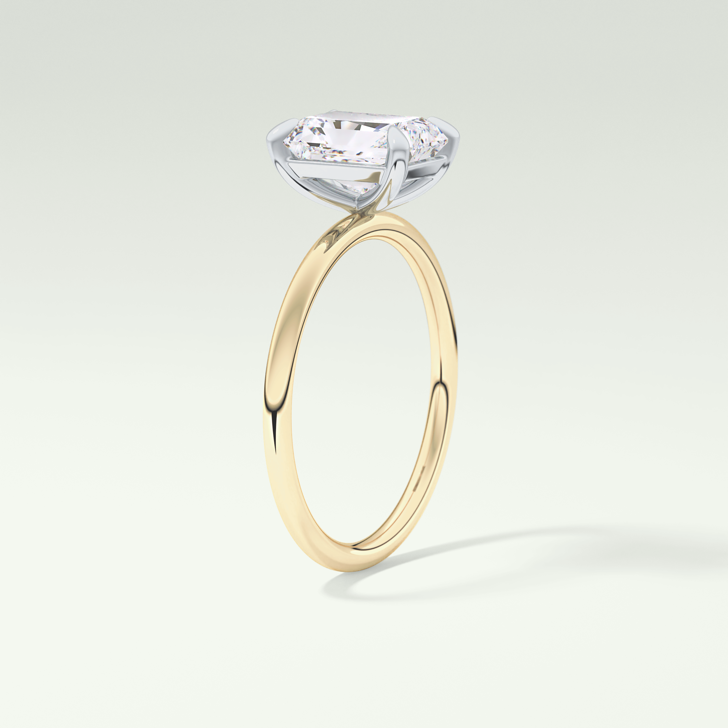 2.0 CT Radiant Cut Lab Grown Diamond Engagement Ring