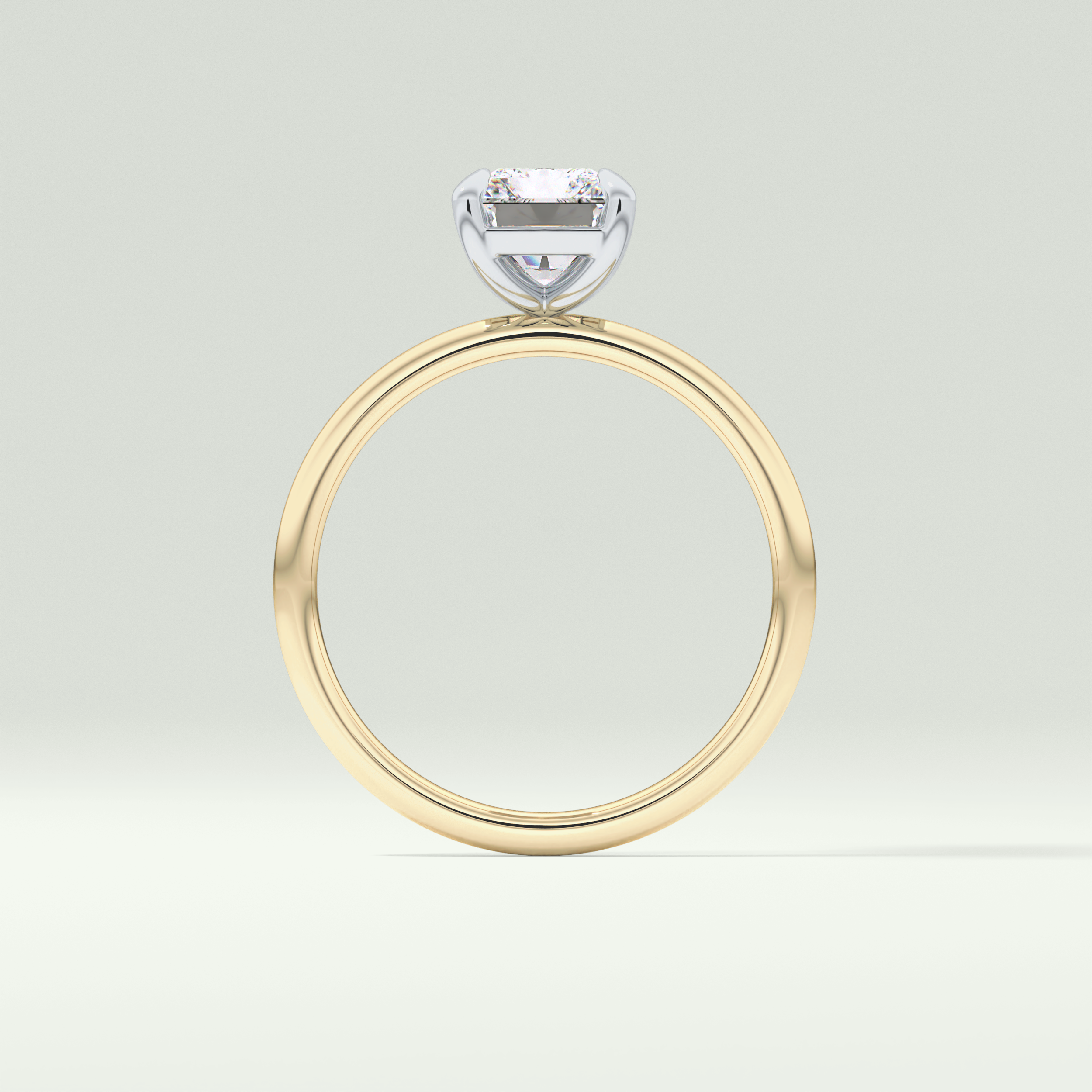 2.0 CT Radiant Cut Lab Grown Diamond Engagement Ring