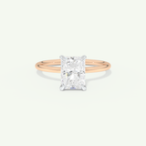 2.0 CT Radiant Cut Solitaire Moissanite Engagement Ring