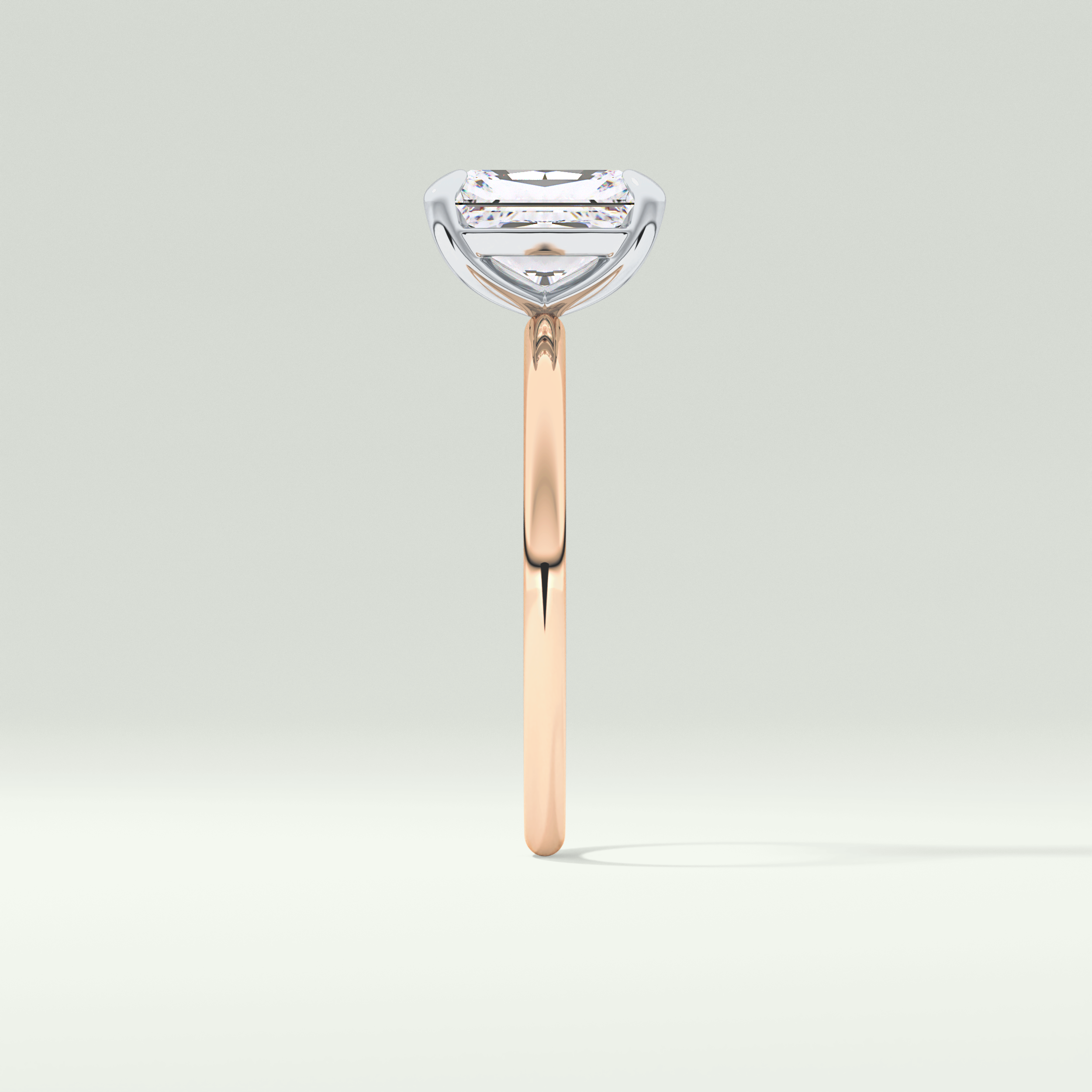 2.0 CT Radiant Cut Lab Grown Diamond Engagement Ring