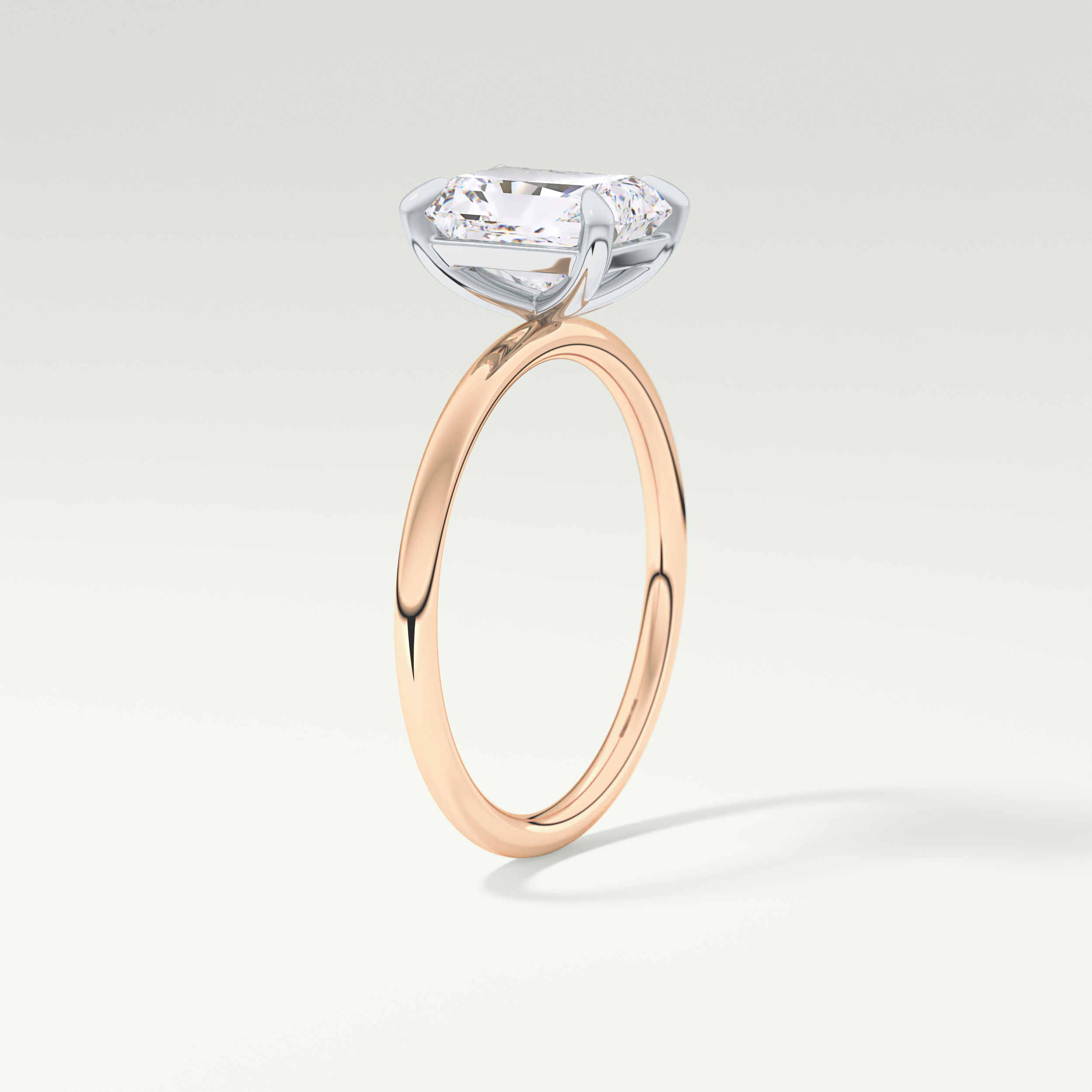 2.0 CT Radiant Cut Lab Grown Diamond Engagement Ring