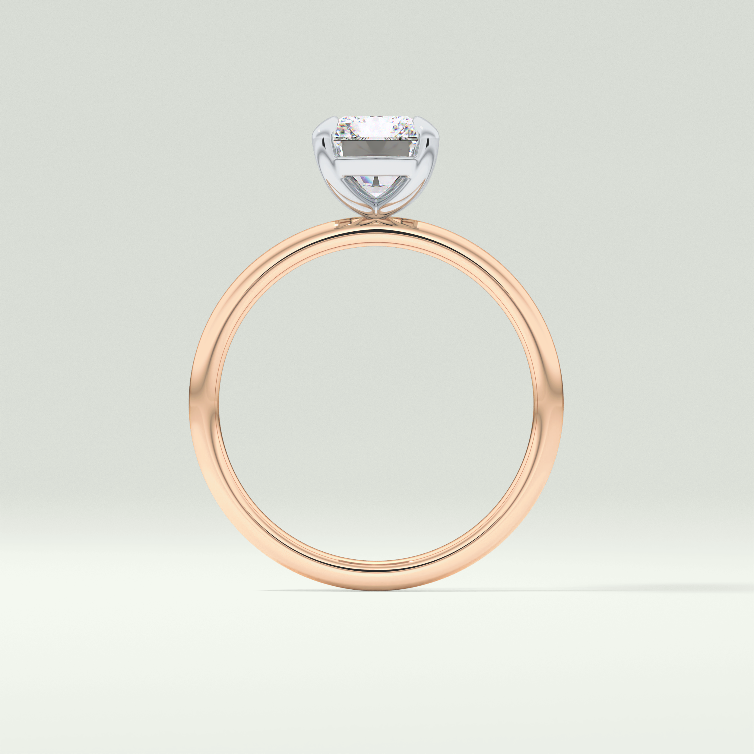 2.0 CT Radiant Cut Lab Grown Diamond Engagement Ring