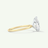 2.0 CT Pear Cut Solitaire Two Tone Lab-Grown Diamond Engagement Ring