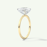 2.0 CT Pear Cut Solitaire Two Tone Lab-Grown Diamond Engagement Ring