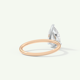 2.0 CT Pear Cut Solitaire Two Tone Lab-Grown Diamond Engagement Ring