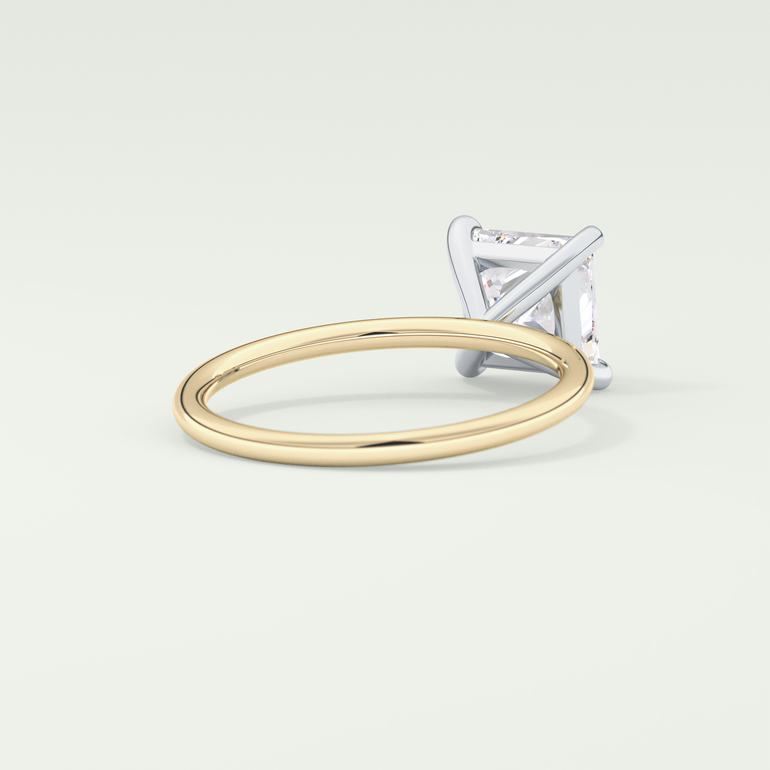2.0 CT Princess Cut Solitaire Lab-Grown Diamond Engagement Ring 2