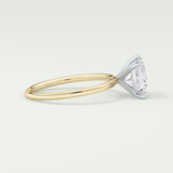 2.0 CT Princess Cut Solitaire Lab-Grown Diamond Engagement Ring 3