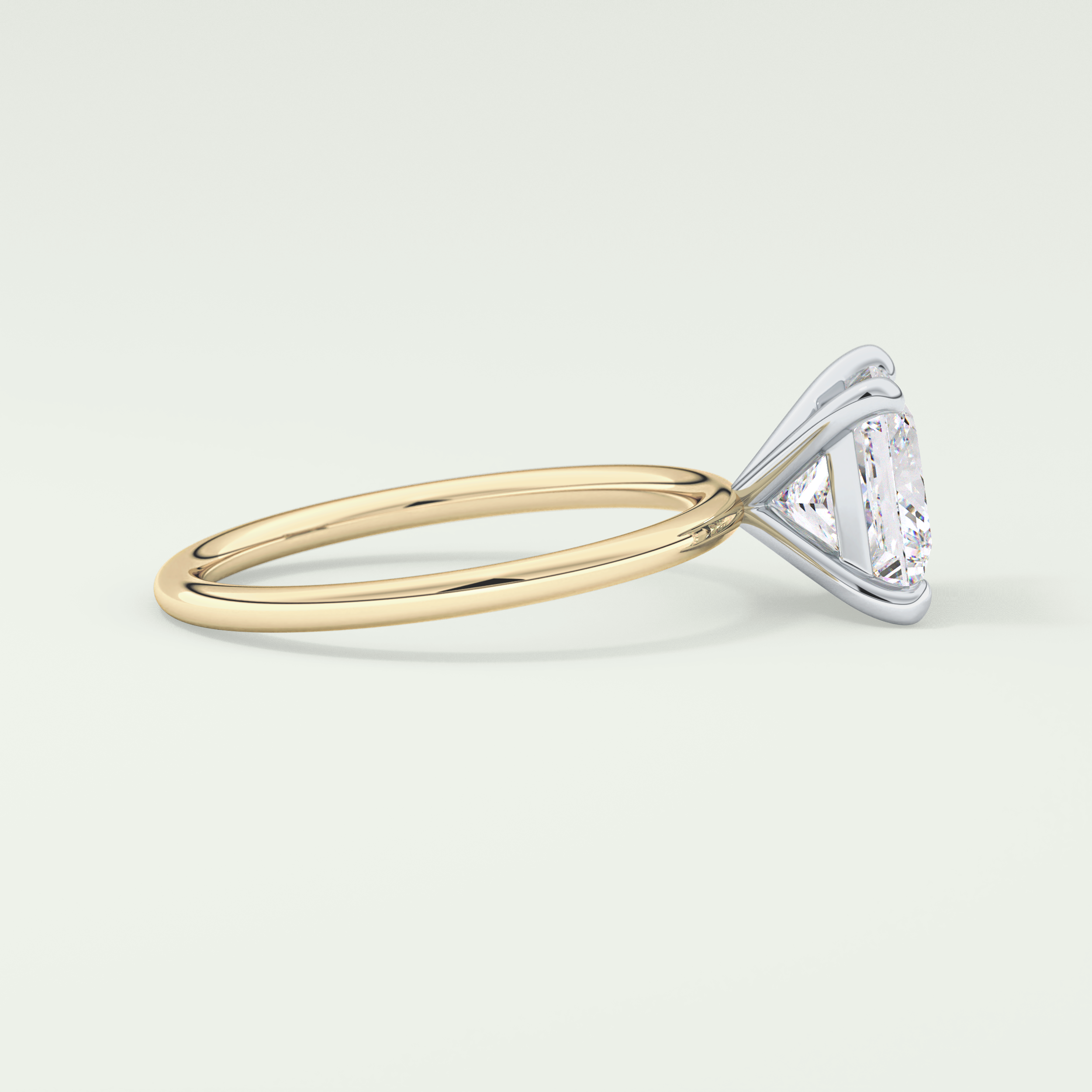 2.0 CT Princess Cut Solitaire Lab-Grown Diamond Engagement Ring 3