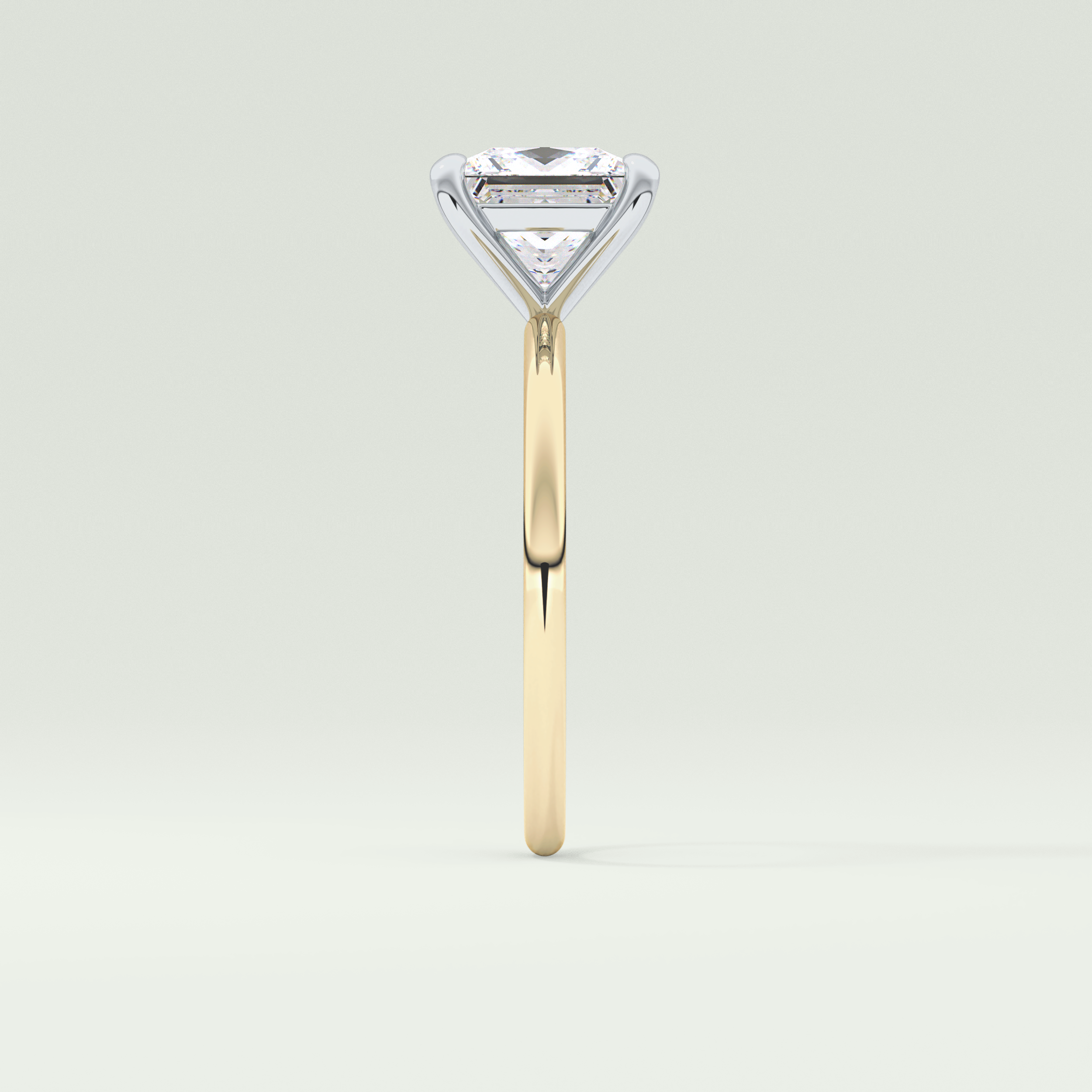 2.0 CT Princess Cut Solitaire Lab-Grown Diamond Engagement Ring 4