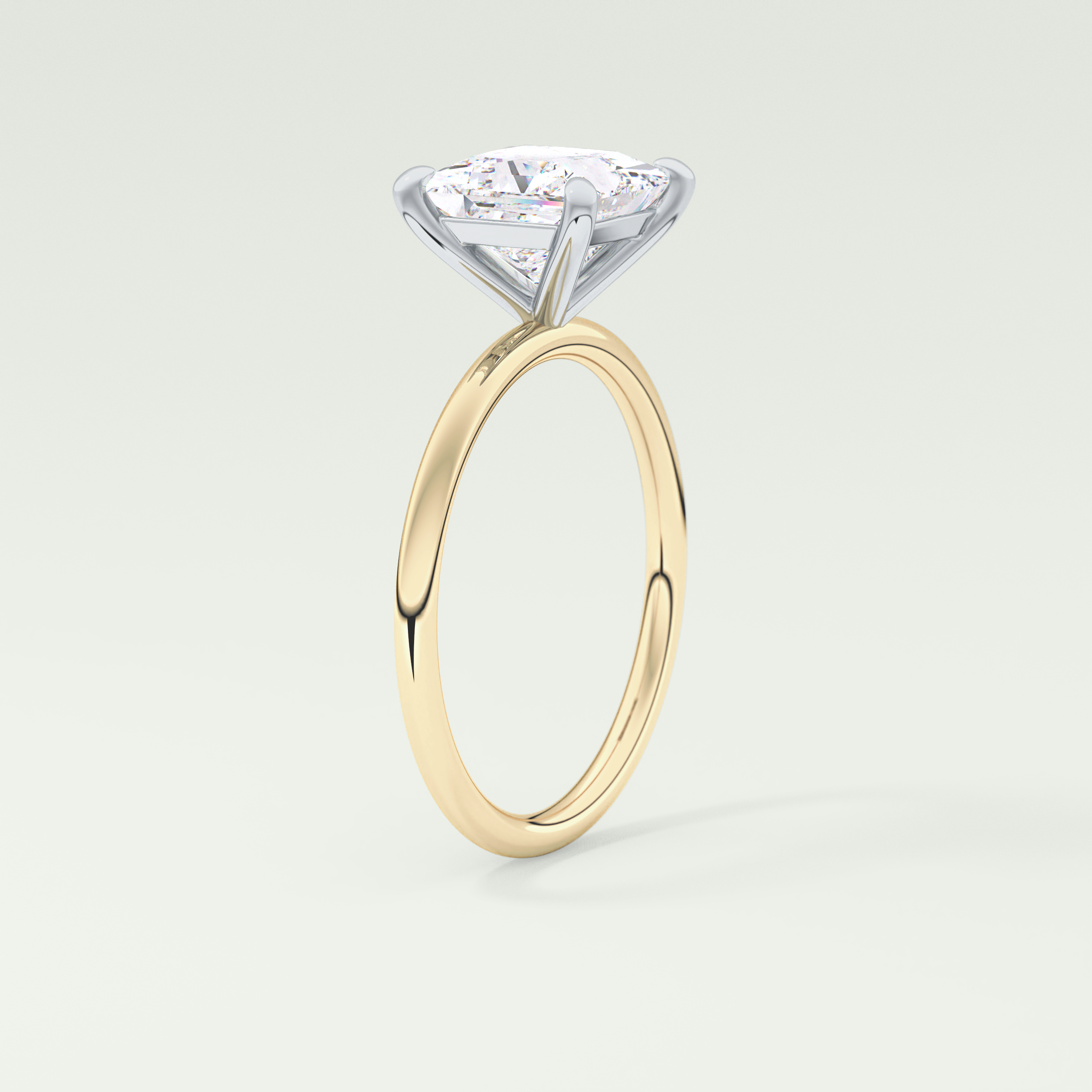 2.0 CT Princess Cut Solitaire Lab-Grown Diamond Engagement Ring 5