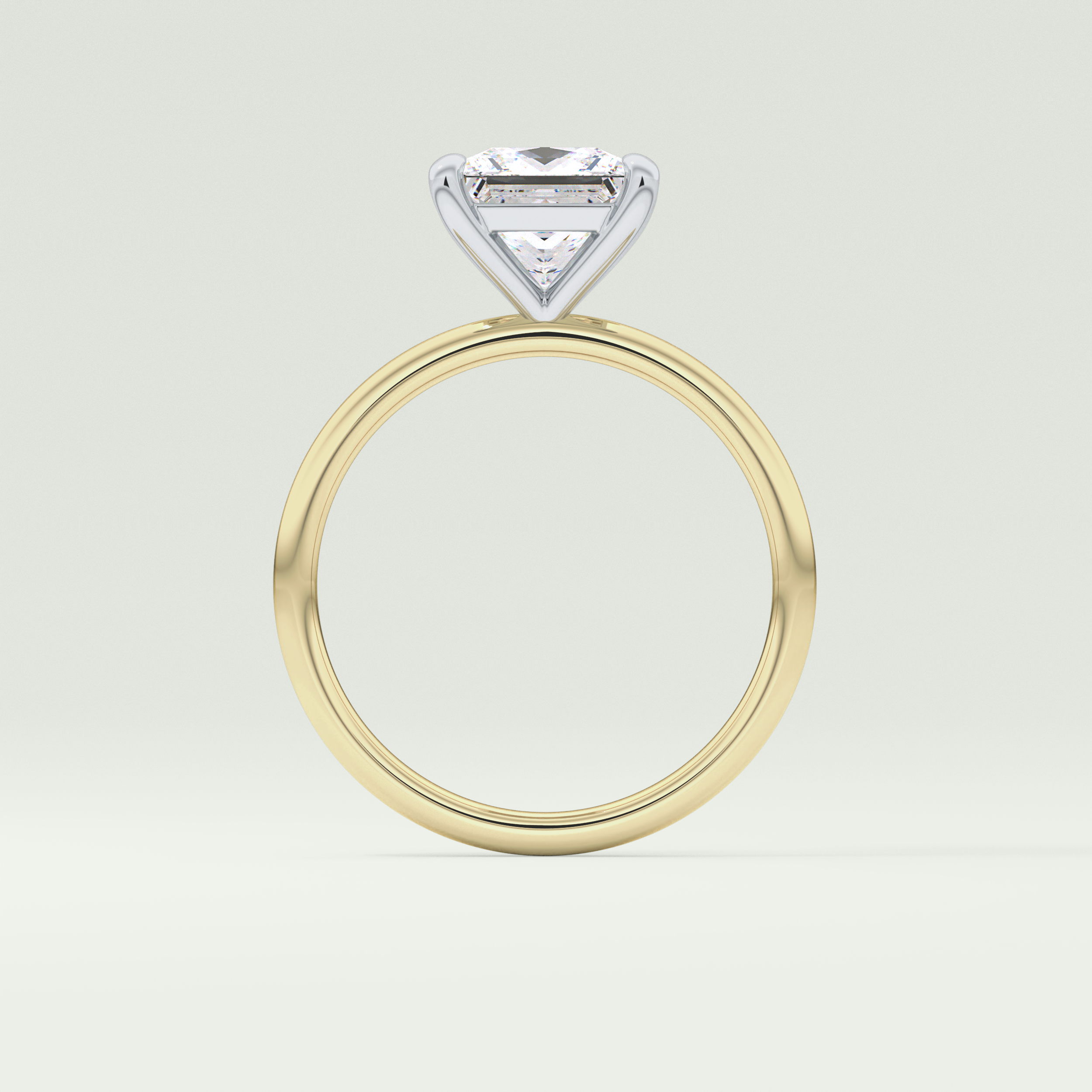 2.0 CT Princess Cut Solitaire Lab-Grown Diamond Engagement Ring 6