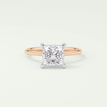 2.0 CT Princess Cut Solitaire Lab-Grown Diamond Engagement Ring 7