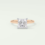 2.0 CT Princess Cut Solitaire Lab-Grown Diamond Engagement Ring 7