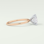 2.0 CT Princess Cut Solitaire Lab-Grown Diamond Engagement Ring 9