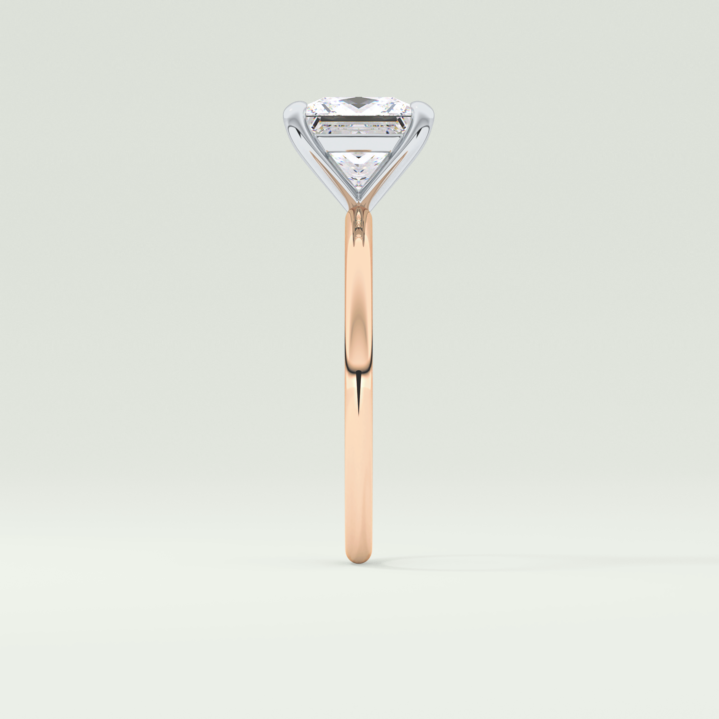 2.0 CT Princess Cut Solitaire Lab-Grown Diamond Engagement Ring 10