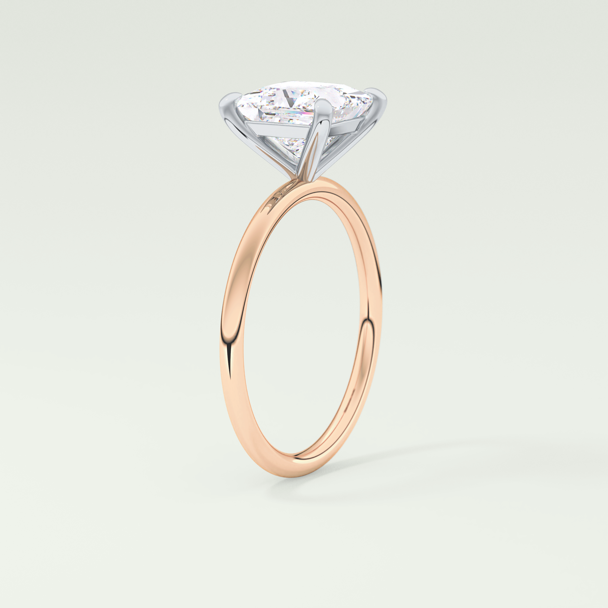 2.0 CT Princess Cut Solitaire Lab-Grown Diamond Engagement Ring 11