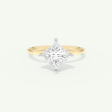 2.0 CT Princess Cut Solitaire Two Tone Lab-Grown Diamond Engagement Ring