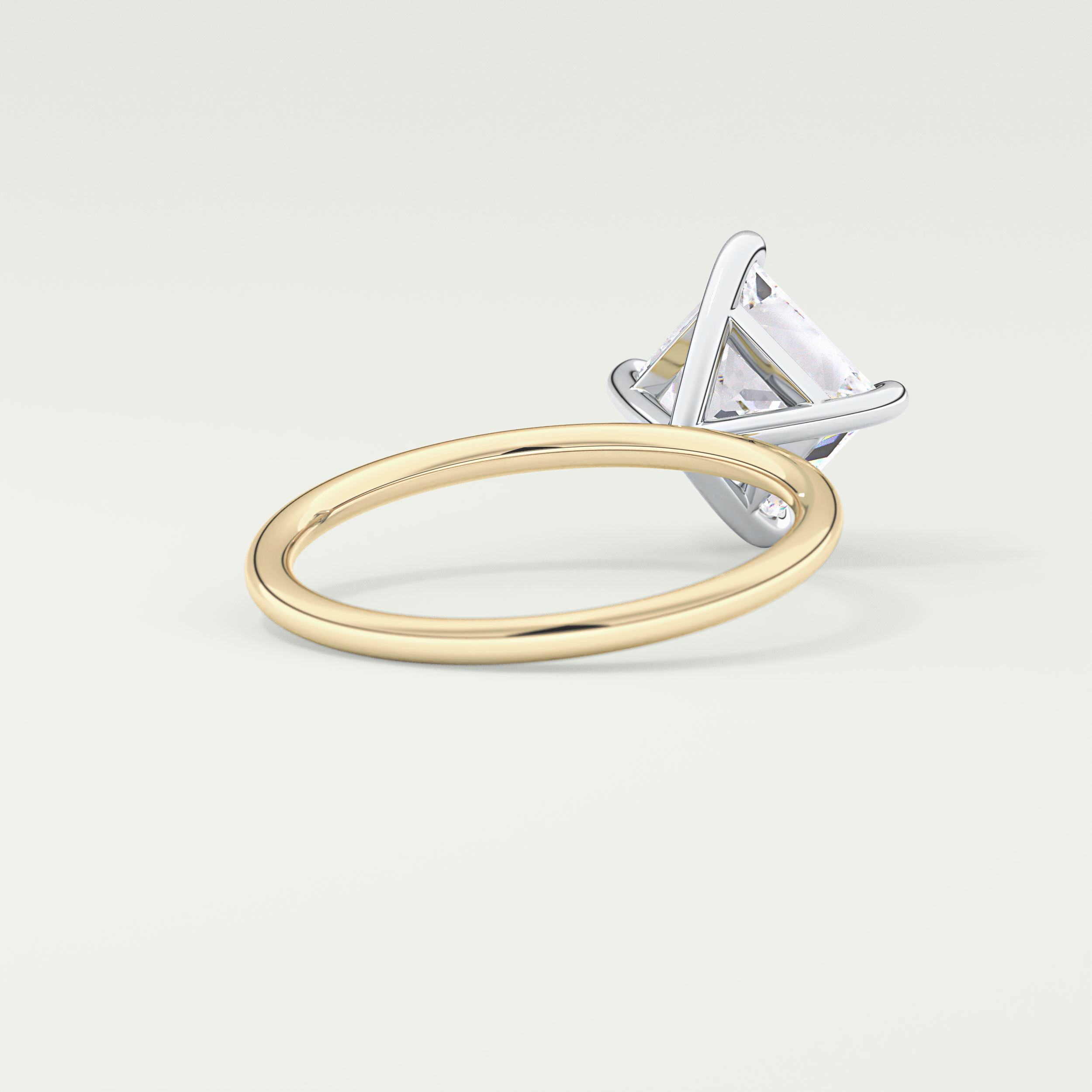 2.0 CT Princess Cut Solitaire Lab-Grown Diamond Engagement Ring 2