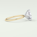 2.0 CT Princess Cut Solitaire Lab-Grown Diamond Engagement Ring 3