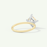 2.0 CT Princess Cut Solitaire Two Tone Lab-Grown Diamond Engagement Ring