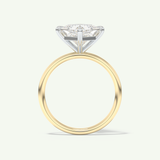 2.0 CT Princess Cut Solitaire Two Tone Lab-Grown Diamond Engagement Ring
