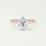 2.0 CT Princess Cut Solitaire Lab-Grown Diamond Engagement Ring 7