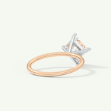 2.0 CT Princess Cut Solitaire Two Tone Lab-Grown Diamond Engagement Ring