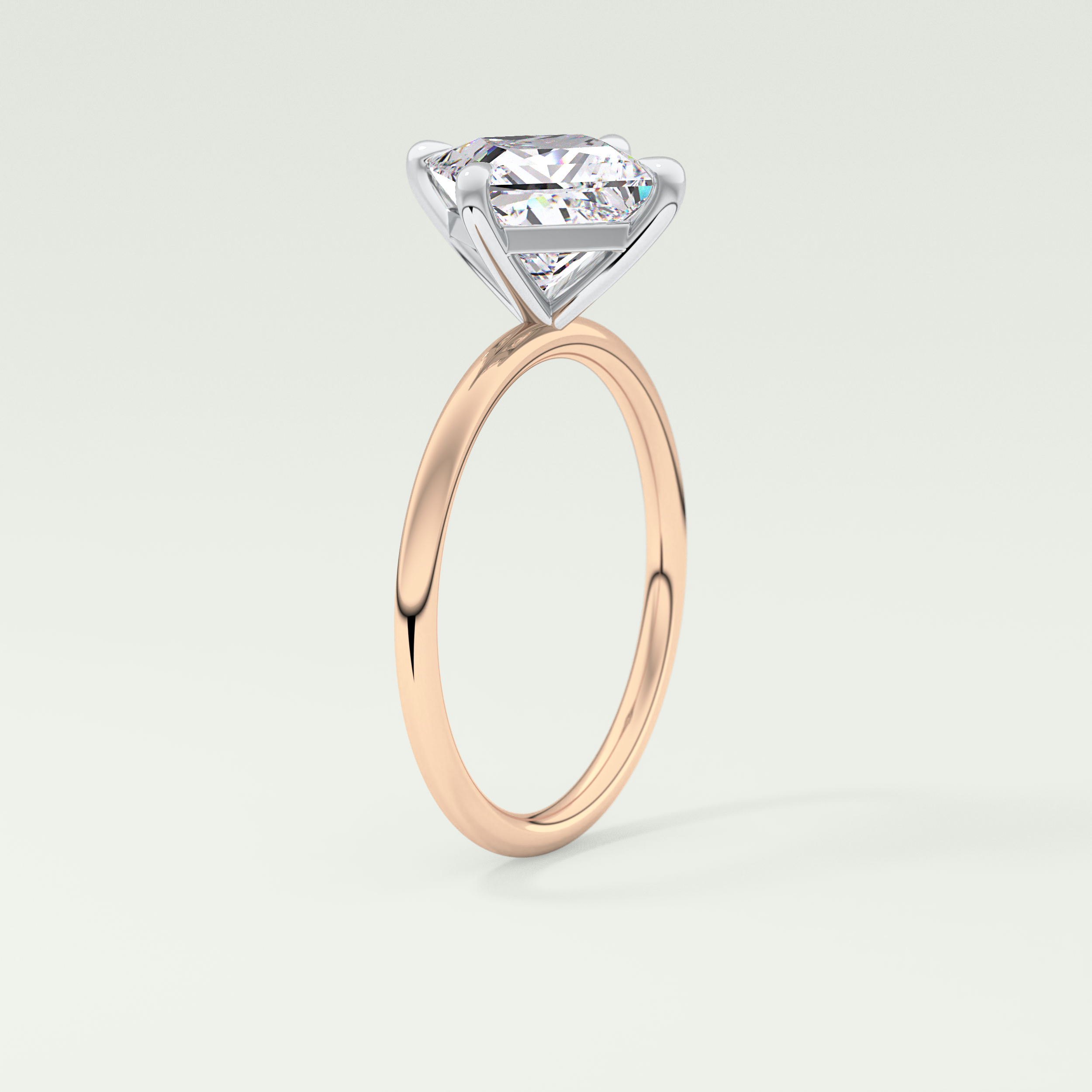 2.0 CT Princess Cut Solitaire Lab-Grown Diamond Engagement Ring 11