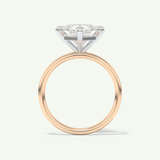 2.0 CT Princess Cut Solitaire Two Tone Lab-Grown Diamond Engagement Ring